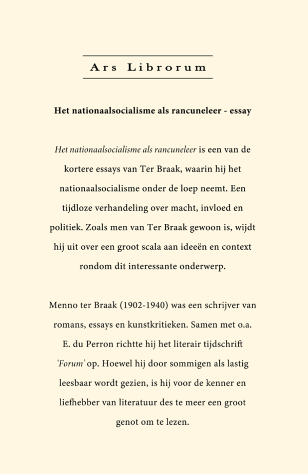 Menno ter Braak - Het nationaalsocialisme als rancuneleer - Afbeelding 3