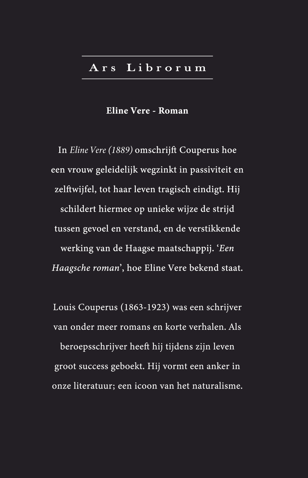 Louis Couperus - Eline Vere - Afbeelding 2