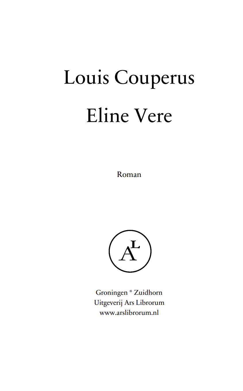 Louis Couperus - Eline Vere - Afbeelding 3